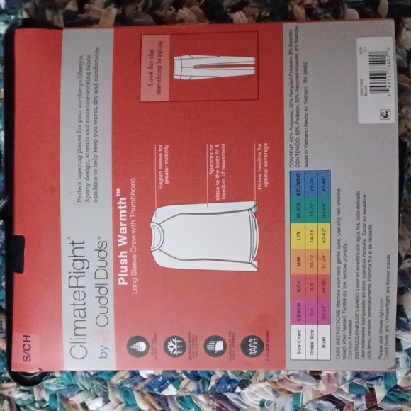 New ❄️ ClimateRight by Cuddleduds ❄️  Size Small ❄️ Base Layer - Picture 2 of 4